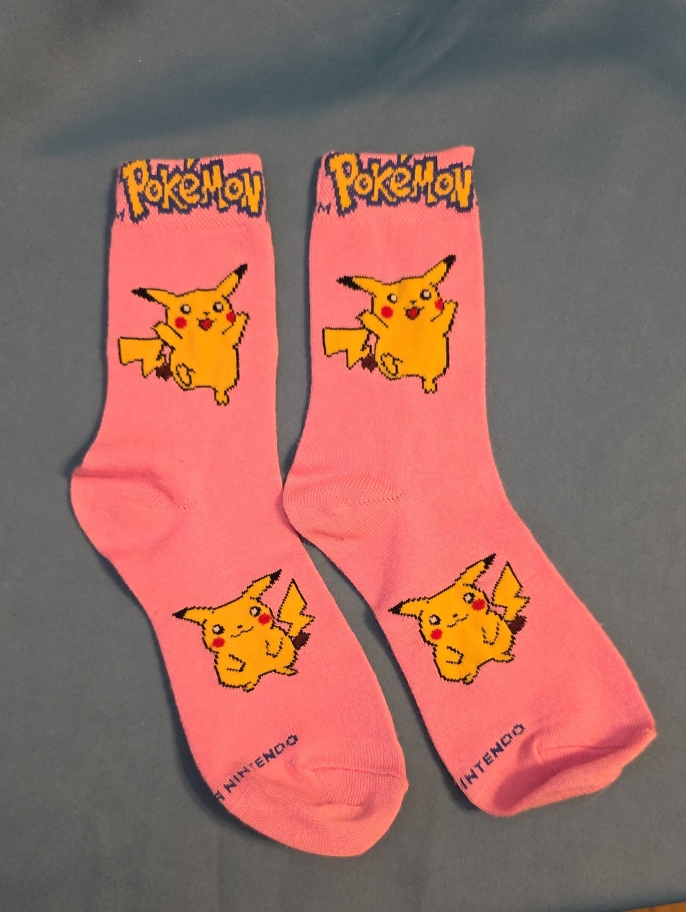 Pokemon Pink Pikachu Crew Socks